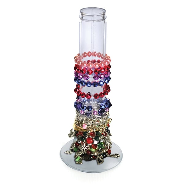 Single Pole Vertical Counter Bracelet Display w/Clear Base